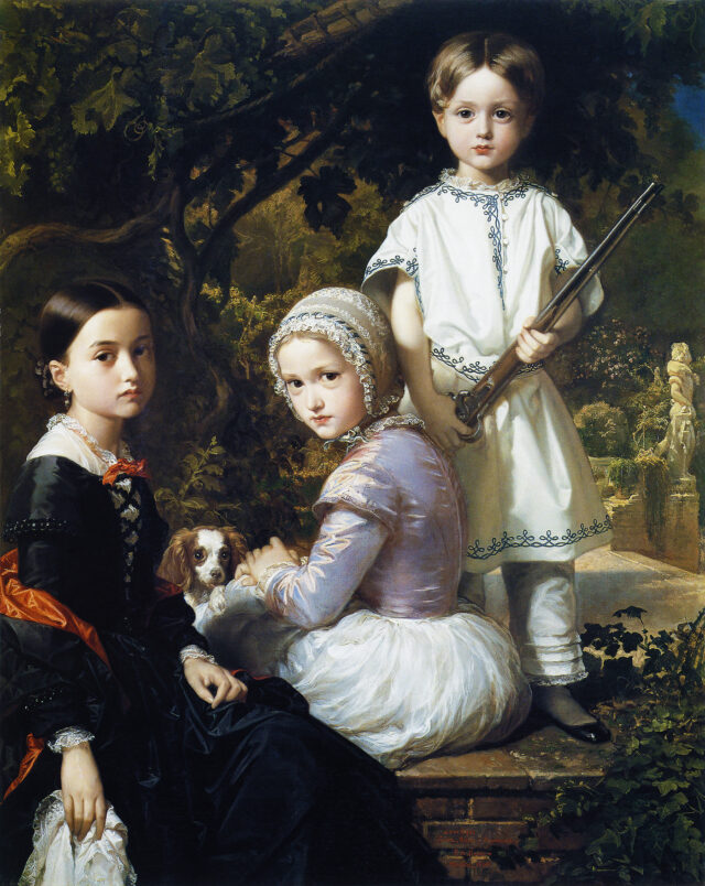 Luisa, Rosa e Raimundo de Madrazo Garreta, filhos do pintor