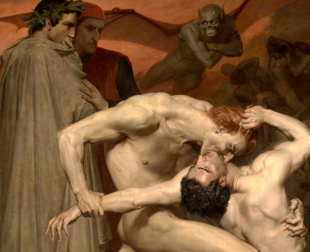 Dante e Virgilo no Inferno de Bouguereau