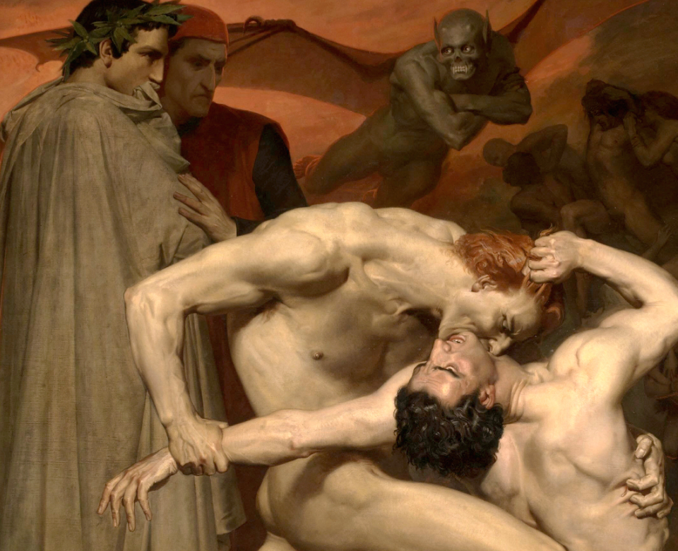 Dante e Virgílio no Inferno (1850) - William-Adolphe Bouguereau - Arte 365